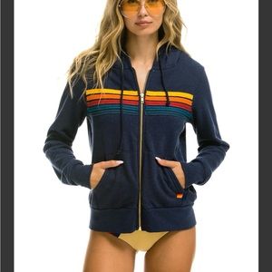 Aviator Nation 5 Stripe hoodie medium. Brand New Never Worn. Originally $189
